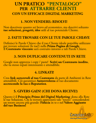 Pentalogo Digital Marketing per attrarre Clienti