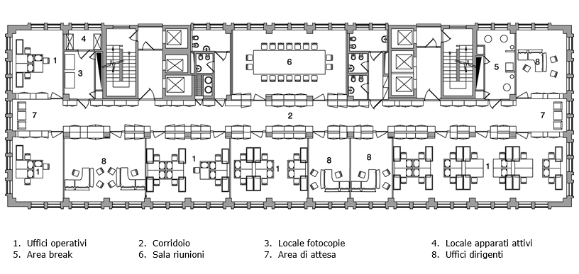 property management Figura 13 - Pianta piano tipo dell’edificio occupato da Banca Generali.png